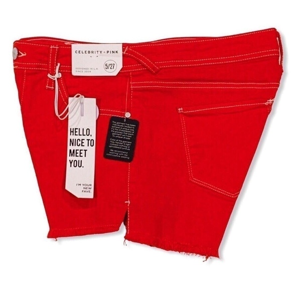 Celebrity Pink NWT Red Shorts | SZ 5/27 - Picture 3 of 4